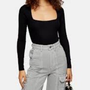 Wild Fable black square neck long sleeved top xs